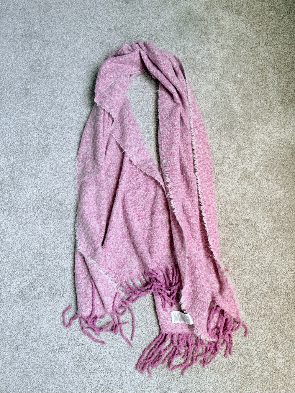 Aldo Blush Pink Fringed Wrap Scarf
